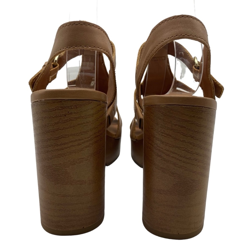 Lucky Brand Womens Shoes Imana Sandals Brown Leather Platform Fisherman NEW - Picture 5 of 8